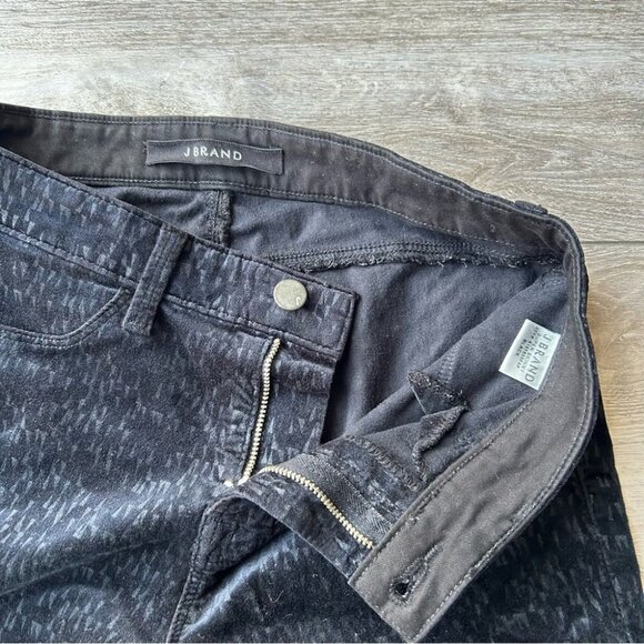 J Brand Super Skinny Printed Velour Velvet Jeans - Picture 5 of 12